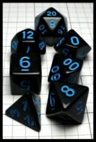 Dice : Dice - Dice Sets - QMay Black with Blue Numerals - Amazon 2023